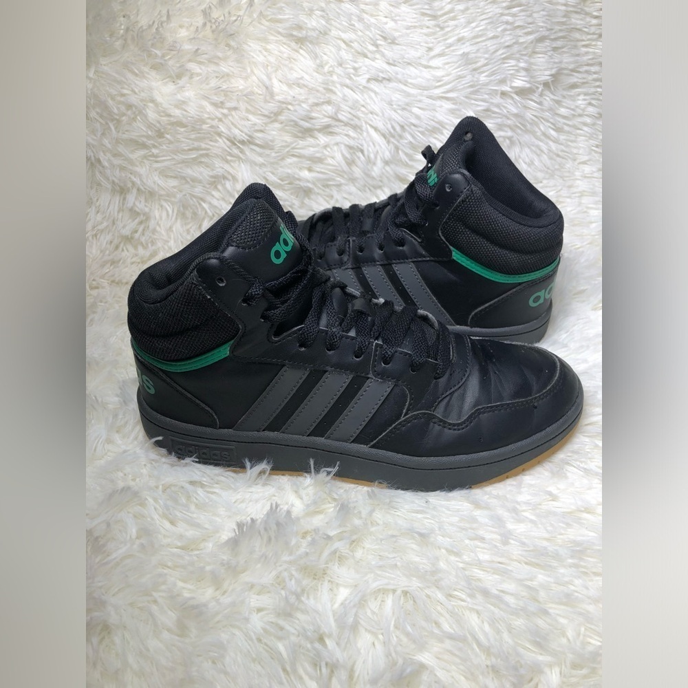 Adidas Men's Black and Green Sneakers - Picture 5 of 14